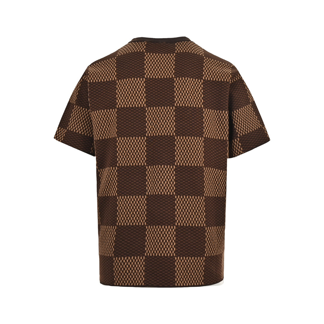 L's Checkerboard T-shirt - Brown