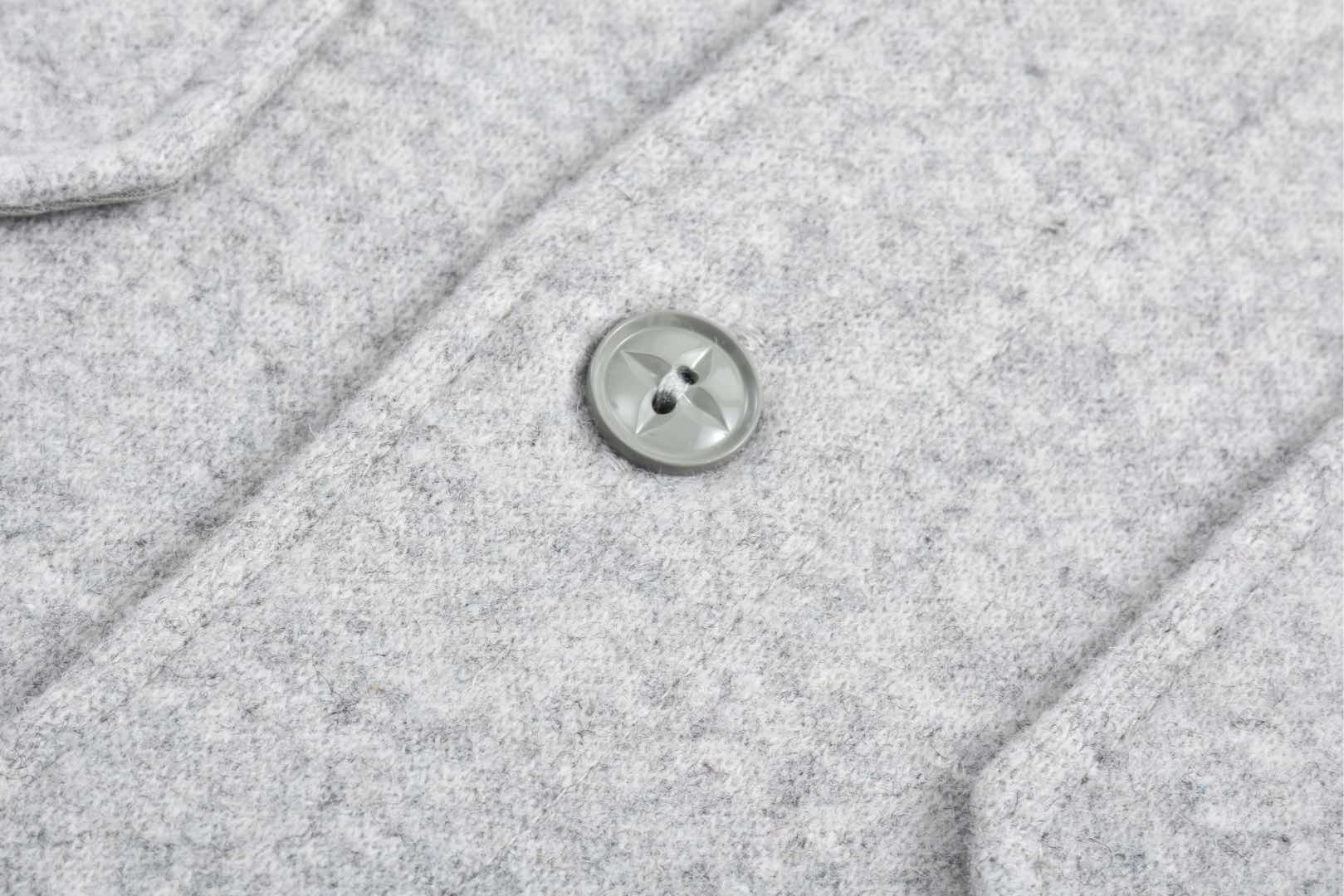 Logo wool work shirt jacket