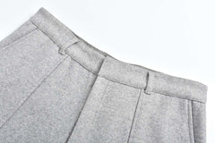 Logo wool cargo trousers