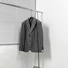 striped jacquard suit