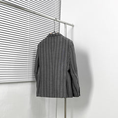 striped jacquard suit