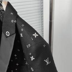 All-over Starry Night jacquard suit