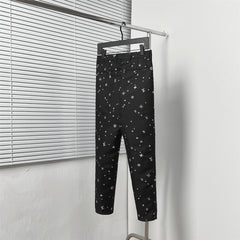 All-over Starry Night jacquard trousers