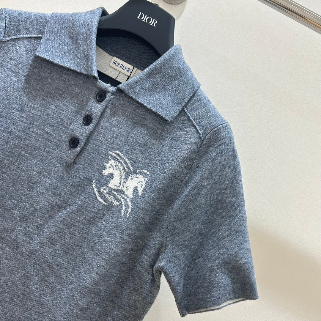 War horse jacquard Polo short sleeves