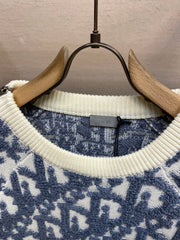 WOOL BLEND JACQUARD KNIT SWEATER