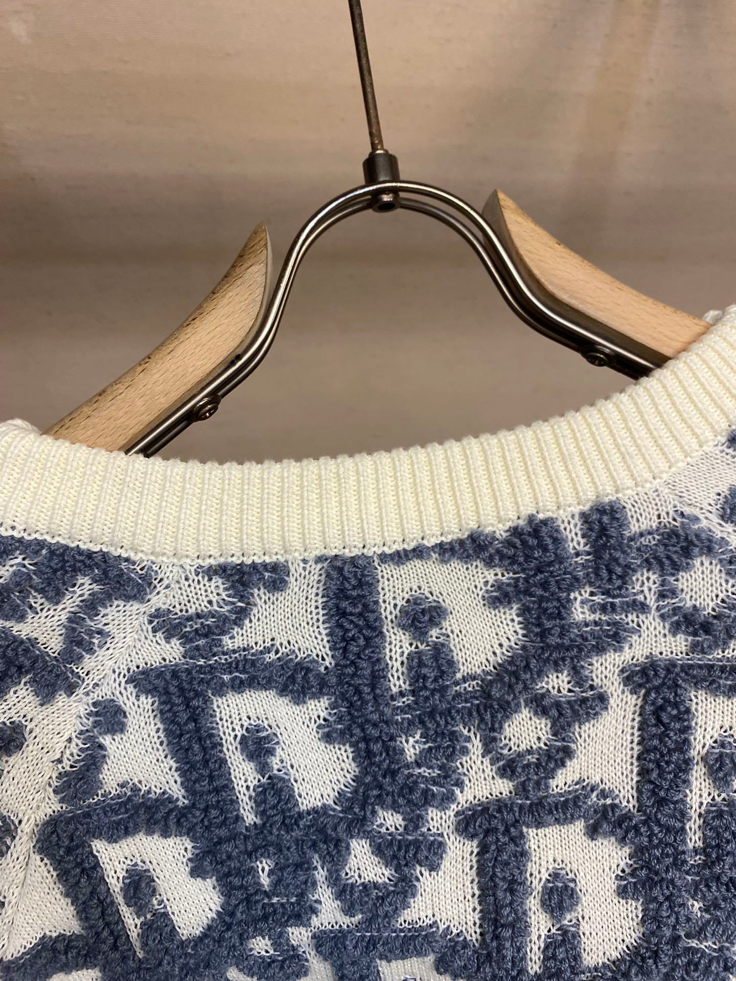 WOOL BLEND JACQUARD KNIT SWEATER