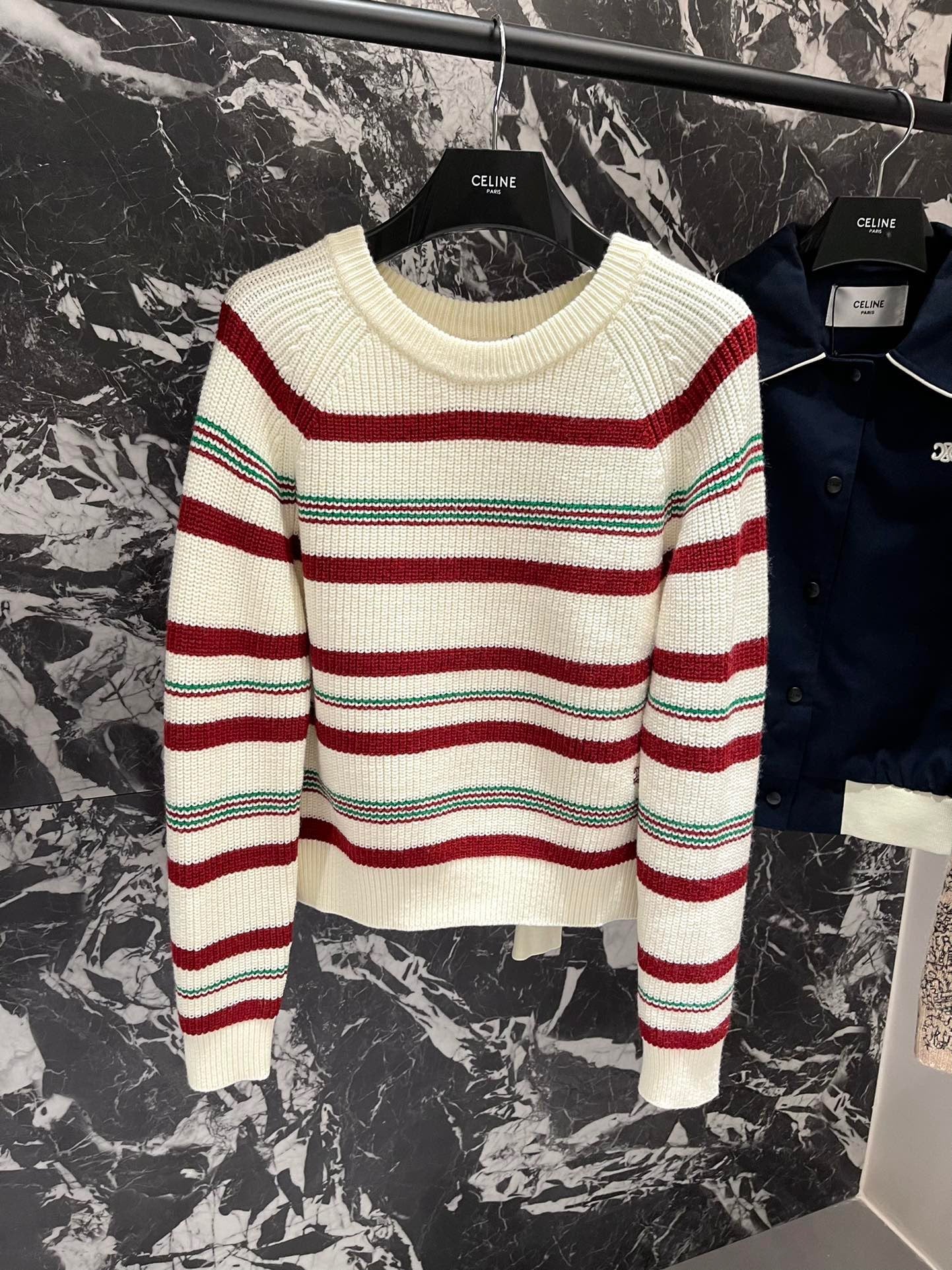 Contrast striped sweater