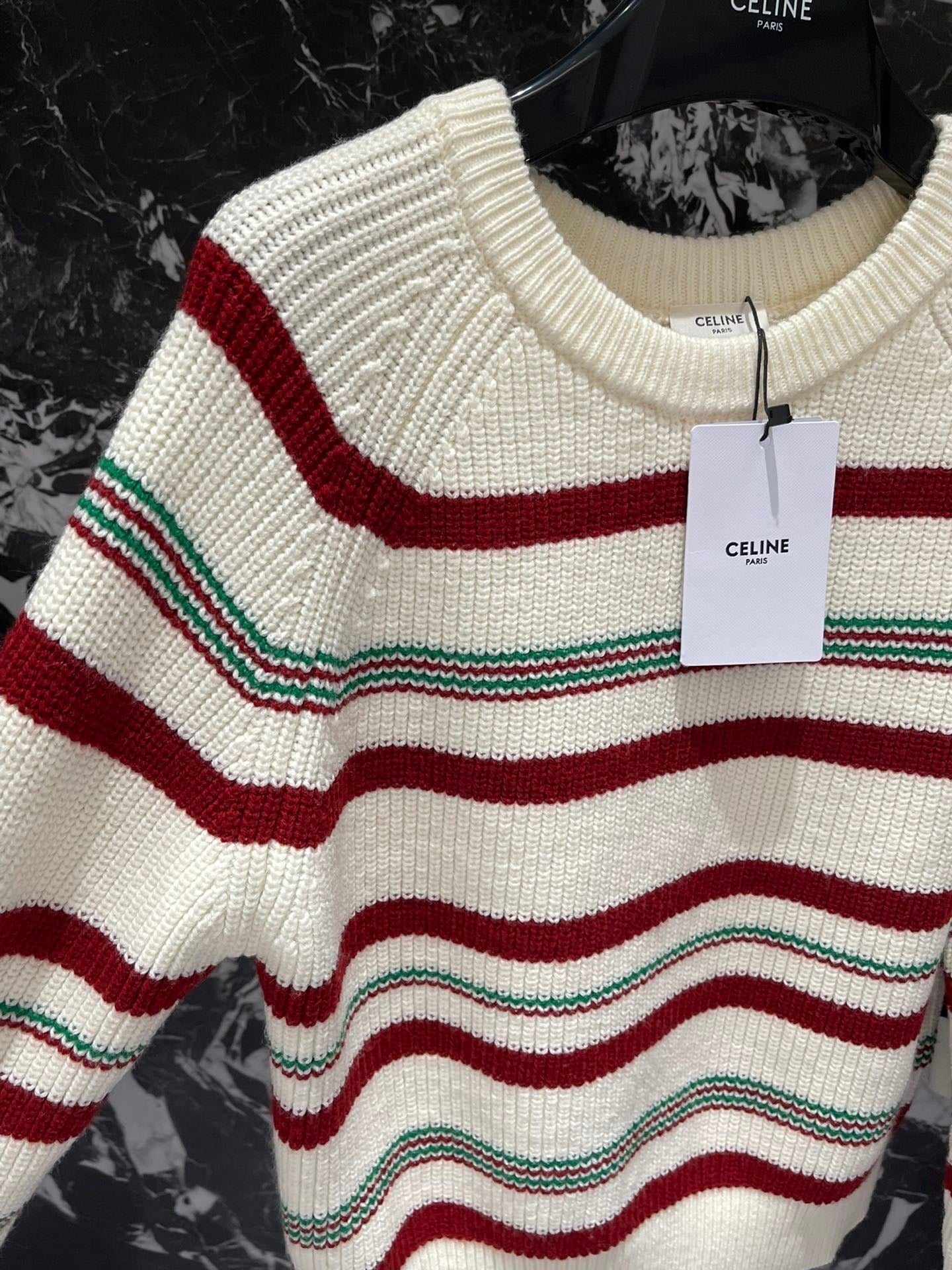 Contrast striped sweater