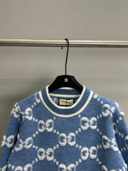 Double G jacquard diamond sweater