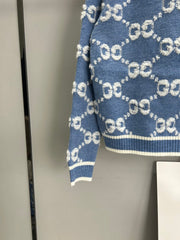 Double G jacquard diamond sweater