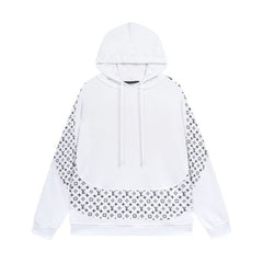 Presbyopic patchwork hooded sweatshirt