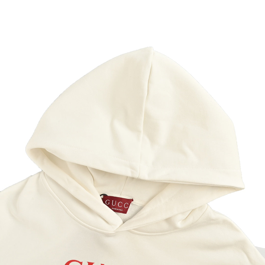 Colorblocked Square Logo Print Hooded Sweatshirt