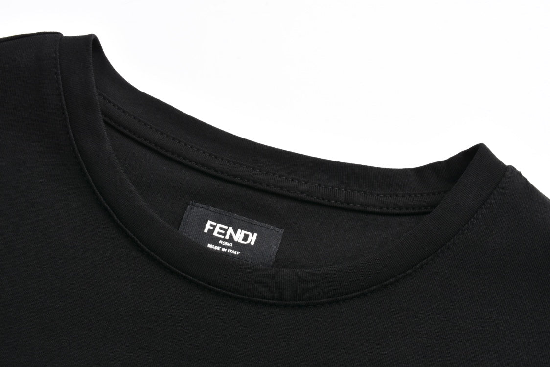 Suede patch T-shirt