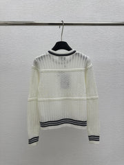 Cut-outs and colour blocking knit  Sweater