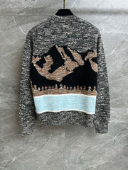 Alphabet Snow Mountain Sweater Ski Series New