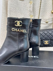 New Classic Logo High Heel Ankle Boots