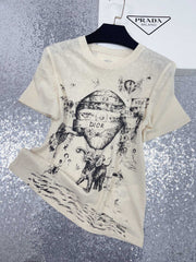 New hot air balloon round neck short sleeve T-shirt