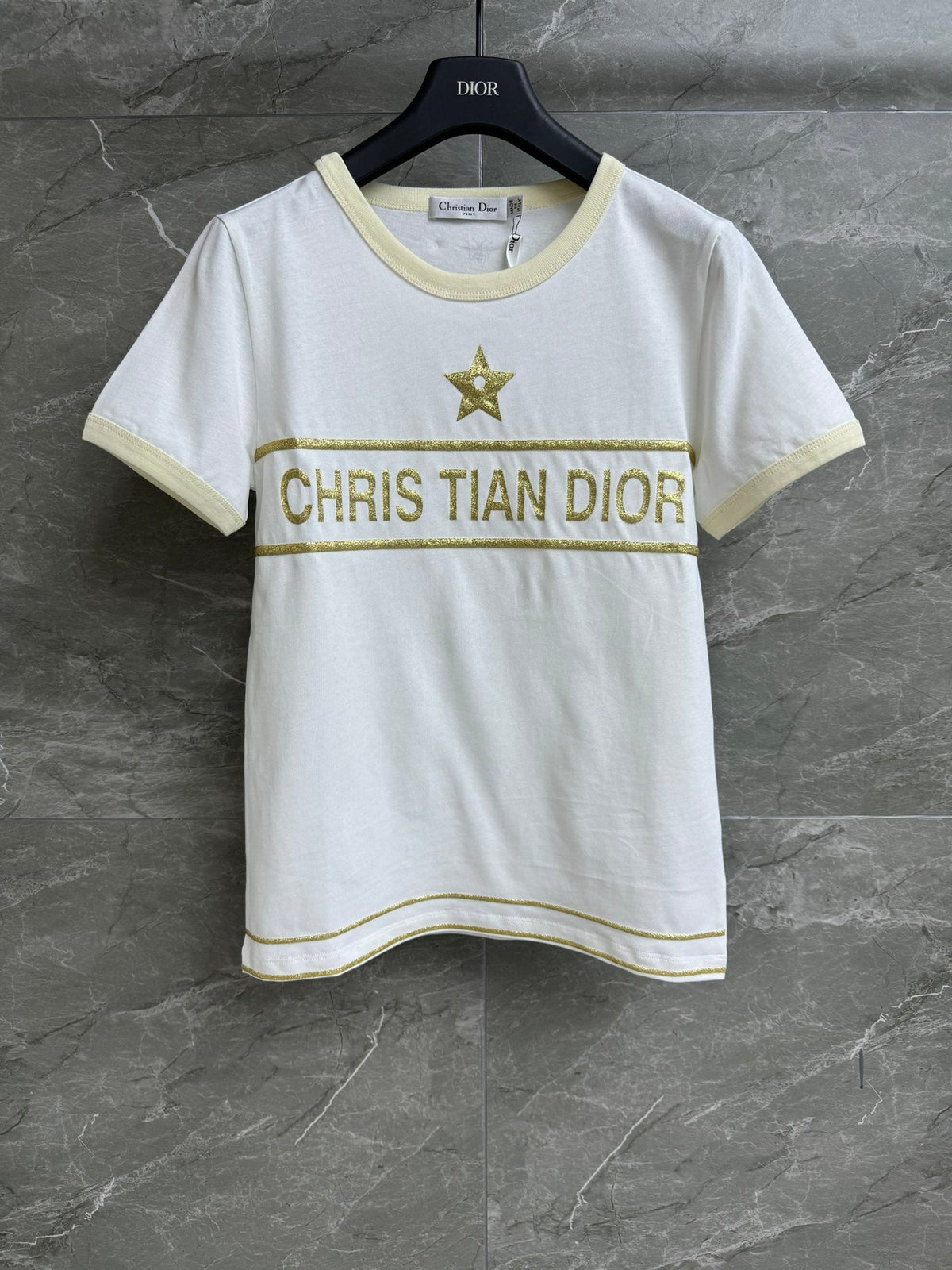 Gold stamped T-shirt