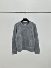 Knitted crew neck pullover