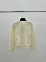 Knitted crew neck pullover