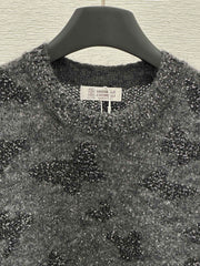 Sequin Butterfly Simple Knit Crewneck Sweater