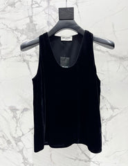 Silk velvet vest