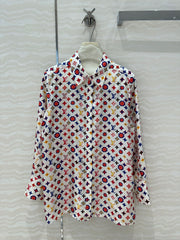 Printed silk shirt