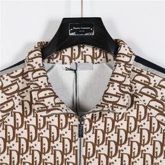 All-over jacquard side webbing jacket