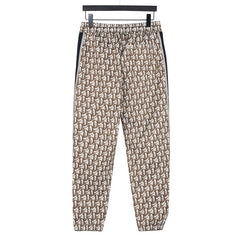 All-over jacquard side webbing trousers set