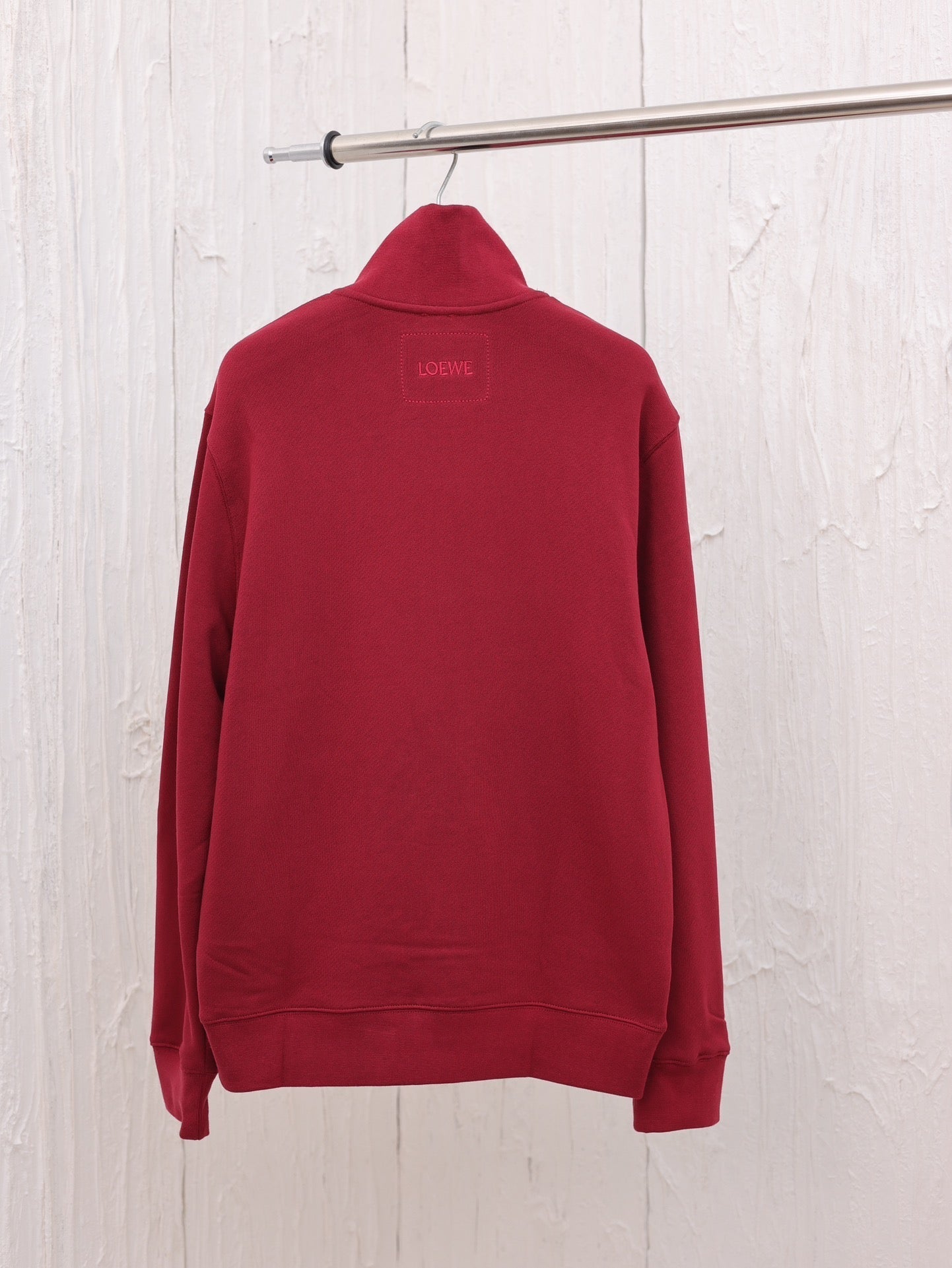 Reverse terry cotton fleece sweatshirt