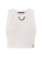 hollow knitted vest