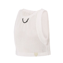 hollow knitted vest