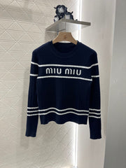 Crew neck slim fit knitted long sleeve sweater