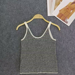 logo knitted camisole