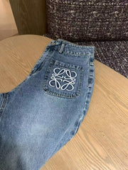 pocket embroidered logo jeans