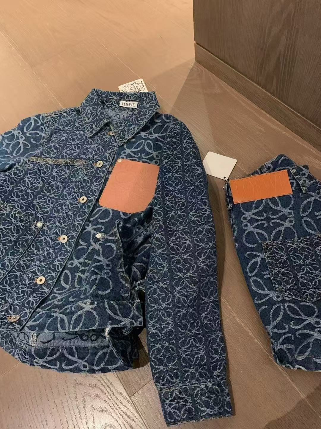 all over printed denim jacket