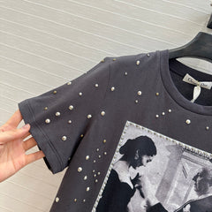 rivet print t-shirt