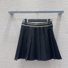 pleated mini skirt