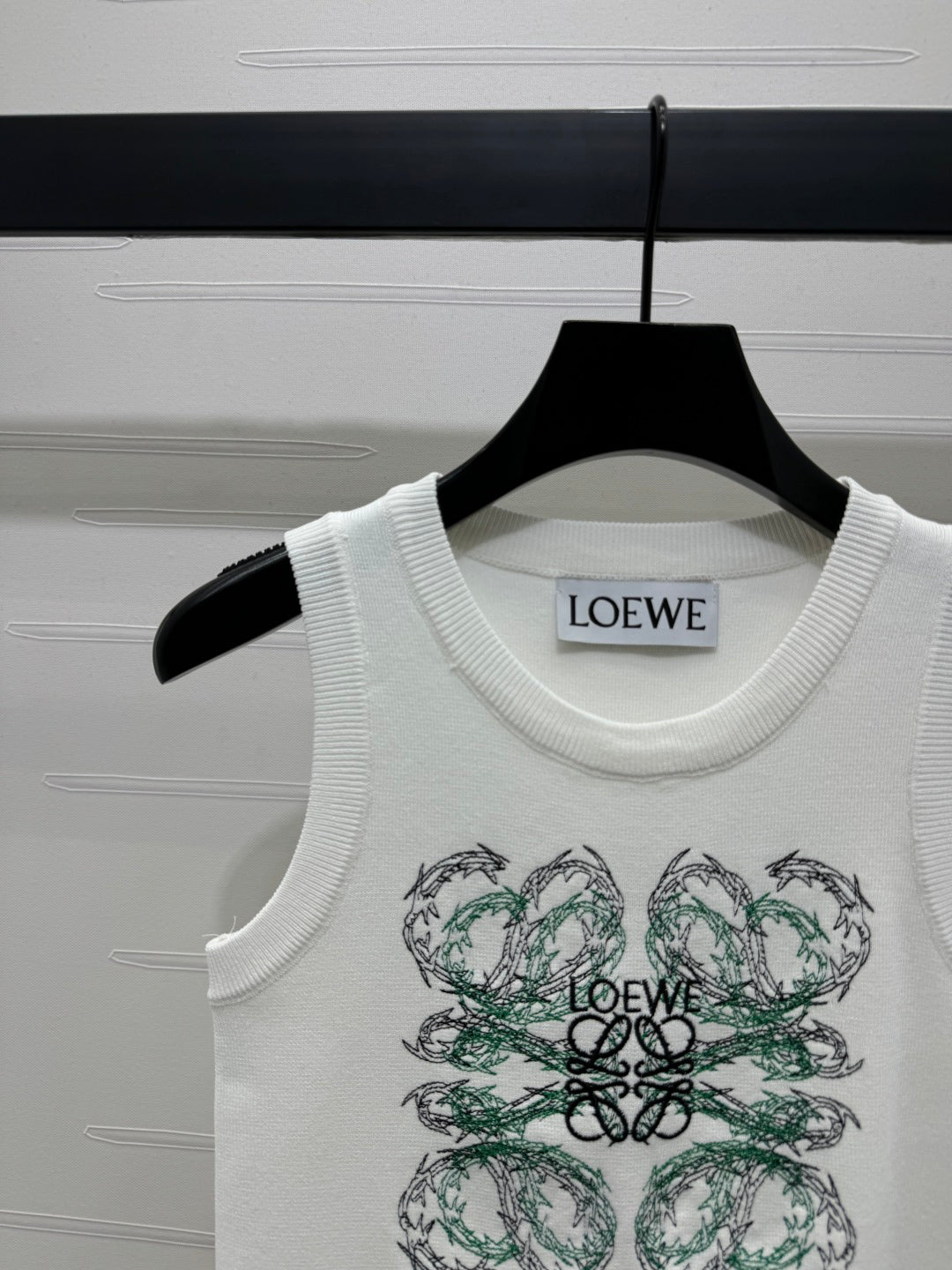 embroidered logo knitted vest