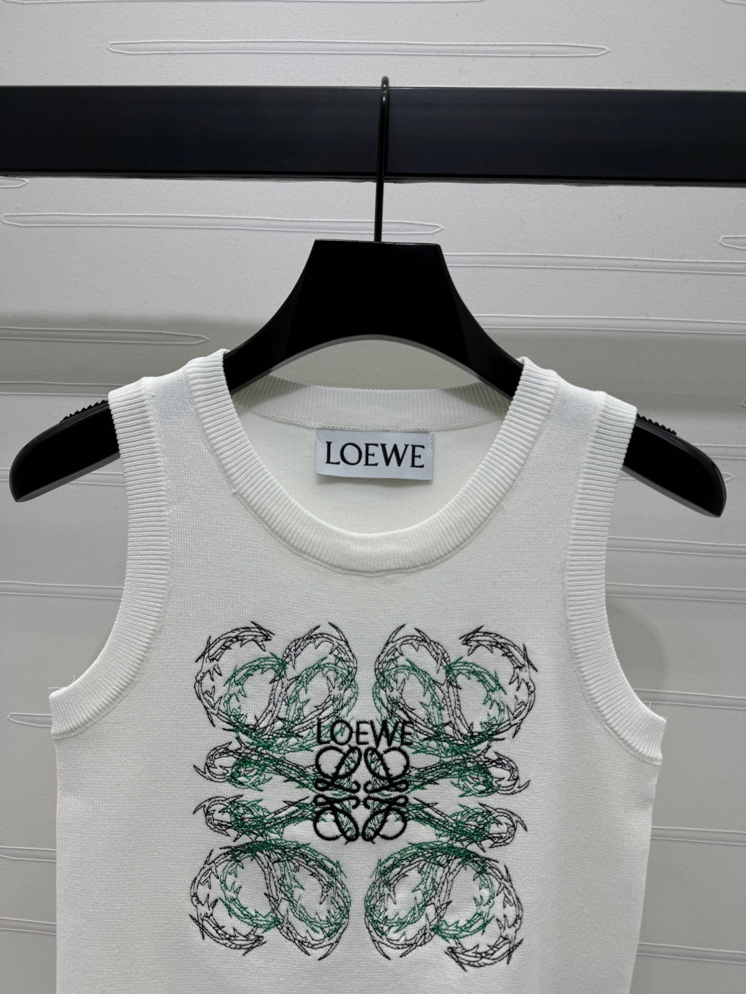 embroidered logo knitted vest