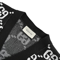 Double G all over jacquard sweater cardigan