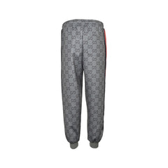 Allover printed jacquard webbing suit trousers