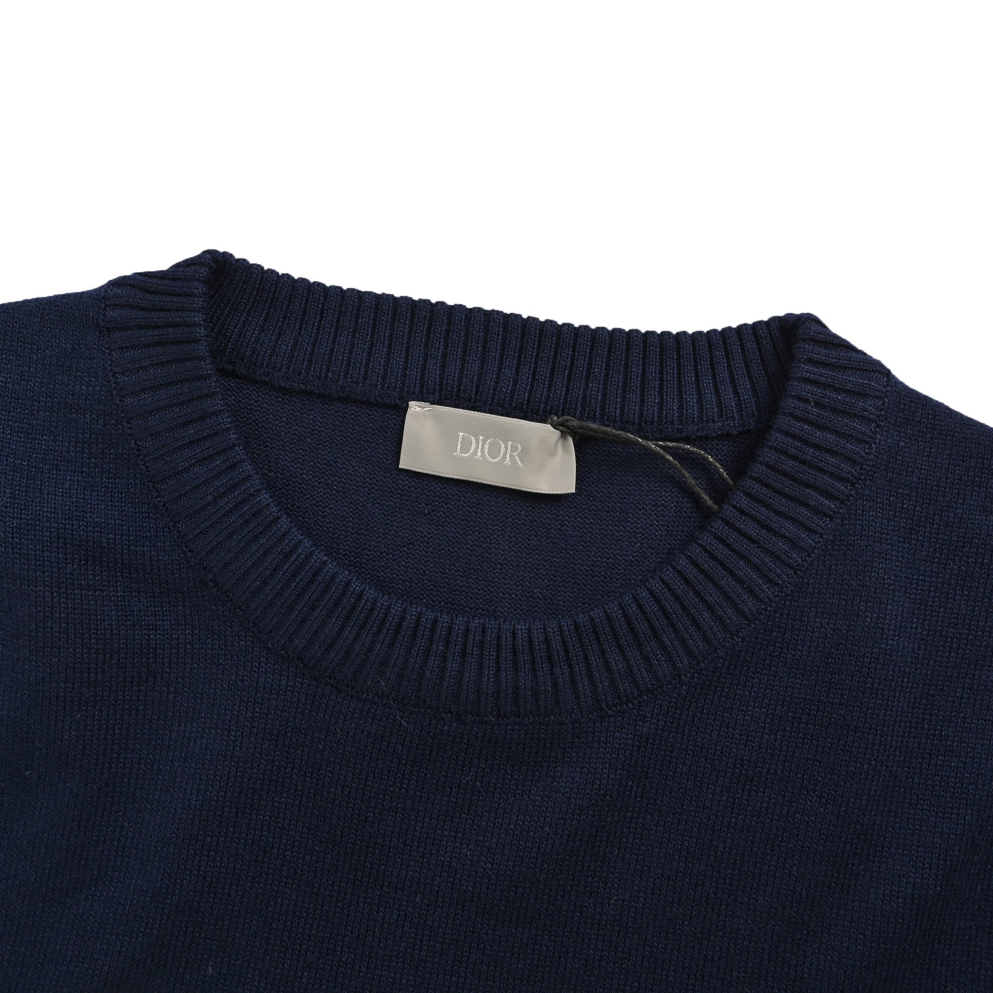 1947 embroidered letter logo crew neck sweater