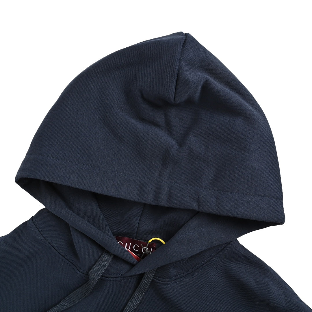 Cursive embroidered lettering hooded sweatshirt