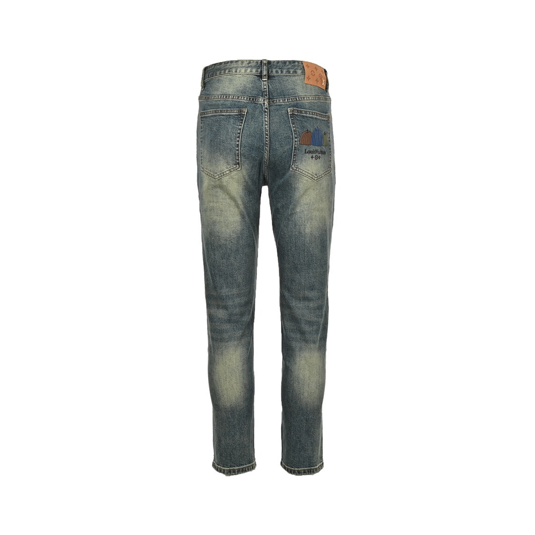 24Fw Pumpkin Embroidered Jeans