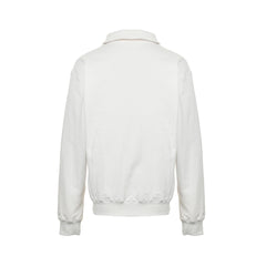 Embroidered half-zip lapel sweatshirt