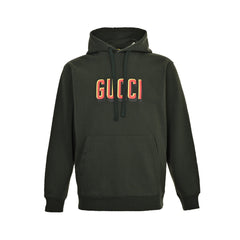 ghost letter print hooded sweatshirt