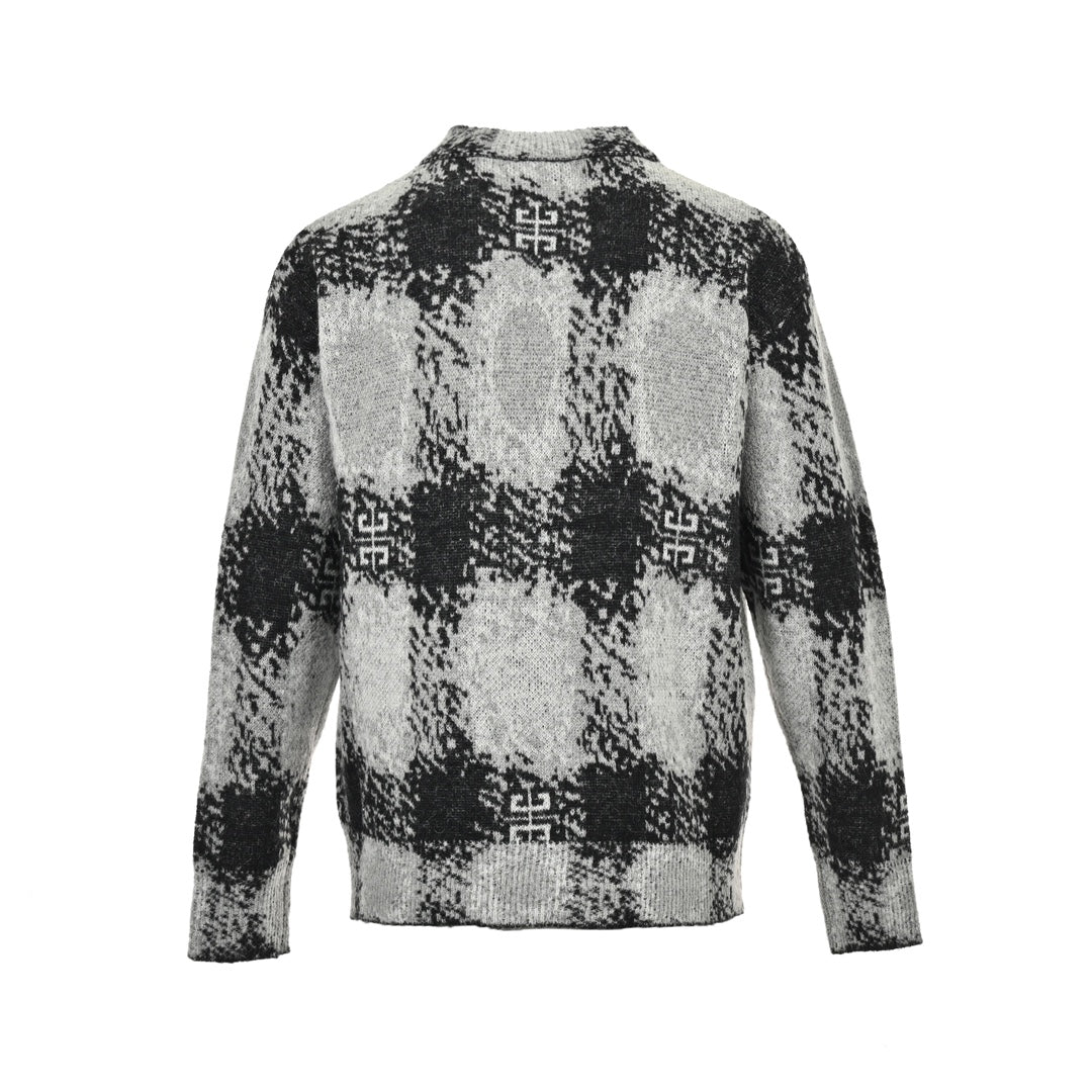 plaid mohair sweater