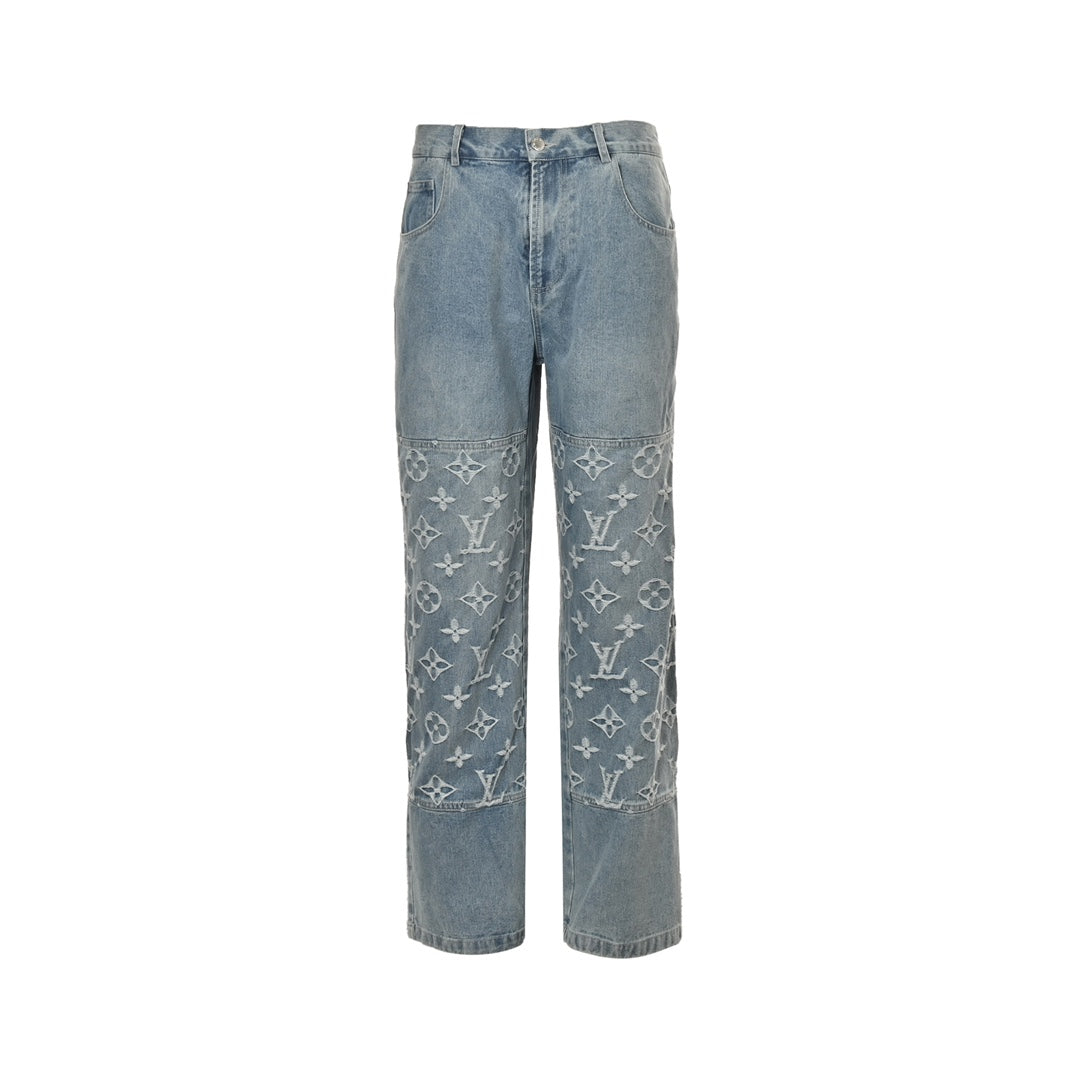 Aged Jacquard Jeans