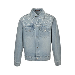 Presbyopia jacquard suit denim jacket